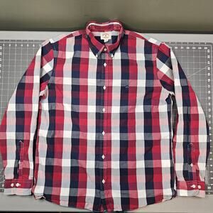 Brooks Brothers Red Fleece Shirt XL Plaid Traditional Academia Preppy Classic